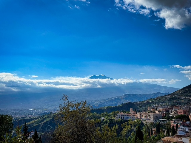 Mount Etna view from Greek Theatre